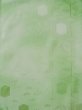 Photo5: L0426Q Used Japanese womenPale Light Yellowish Green KOMON dyed / Silk. Flower,   (Grade B) (5)