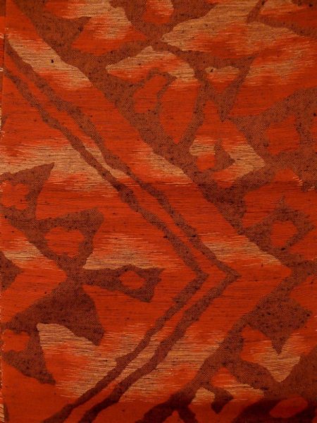 Photo4: Mint L0427O Vintage Japanese Kimono Dark  Orange NAGOYA OBI sash Gradation Silk. (4)