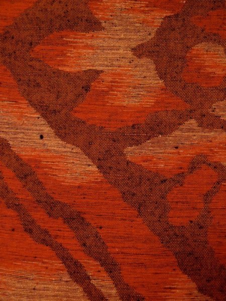 Photo7: Mint L0427O Vintage Japanese Kimono Dark  Orange NAGOYA OBI sash Gradation Silk. (7)