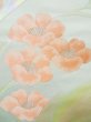 Photo5: L0427R Vintage Japanese Kimono Pale Light Teal NAGOYA OBI sash Flower Silk. (5)