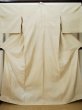 Photo1: L0511G Used Japanese women  Beige HOUMONGI formal / Unkoown. Tall grass, dragofly motif, there are several loose and rips. The material is tingling like wool and hemp to touch.  (Grade D) (1)