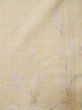 Photo9: L0511G Used Japanese women  Beige HOUMONGI formal / Unkoown. Tall grass, dragofly motif, there are several loose and rips. The material is tingling like wool and hemp to touch.  (Grade D) (9)