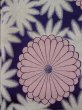 Photo6: L0511M Used Japanese womenVivid Reddish Purple HOUMONGI formal / Silk. Flower,   (Grade C) (6)