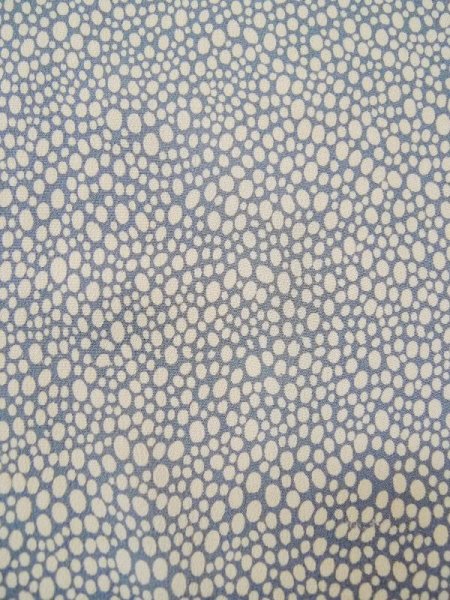 Photo9: L0511T Used Japanese womenPale Grayish Light Blue HOUMONGI formal / Silk. Dot,   (Grade C) (9)