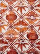 Photo4: L0512E Vintage Japanese Kimono Dark  Orange NAGOYA OBI sash Flower Silk. (4)