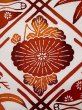 Photo6: L0512E Vintage Japanese Kimono Dark  Orange NAGOYA OBI sash Flower Silk. (6)