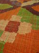Photo11: L0512G Vintage Japanese Kimono Dark  Dark Red NAGOYA OBI sash Geometrical pattern Cotton. (11)