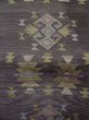 Photo4: L0512H Vintage Japanese Kimono Pale Grayish Gray NAGOYA OBI sash Geometrical pattern Linen. (4)