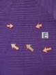 Photo16: L0512N Vintage Japanese Kimono Dark  Wisteria NAGOYA OBI sash Line Silk. (16)