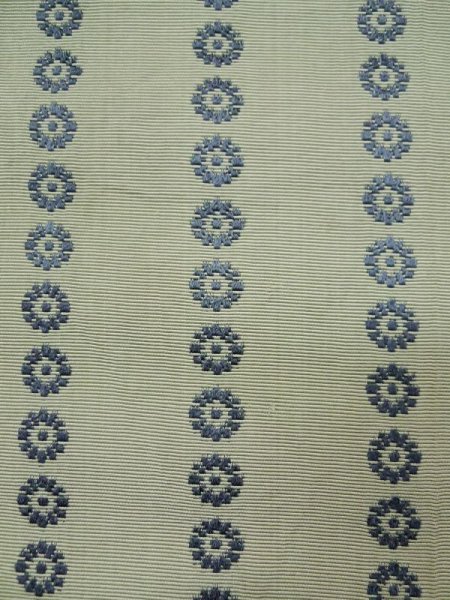 Photo5: L0518D Vintage Japanese Kimono Grayish Greenish Ivory FUKURO NAGOYA Obi Flower Silk. (5)