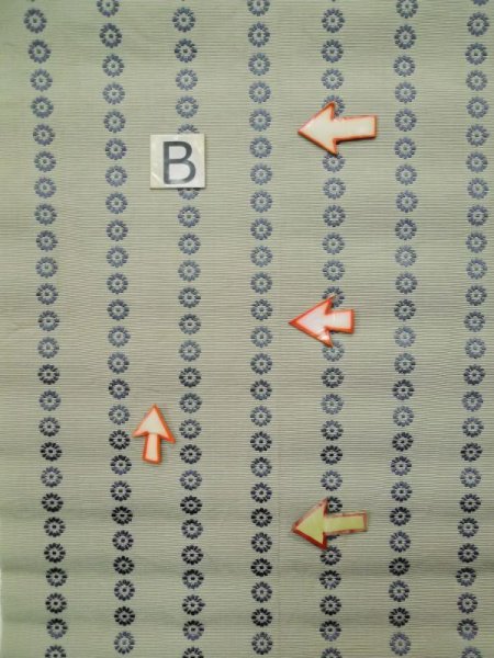 Photo10: L0518D Vintage Japanese Kimono Grayish Greenish Ivory FUKURO NAGOYA Obi Flower Silk. (10)