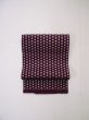 Photo2: L0518H Vintage Japanese Kimono Dark Reddish Purple NAGOYA OBI sash Dot Silk. (2)