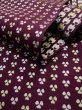 Photo9: L0518H Vintage Japanese Kimono Dark Reddish Purple NAGOYA OBI sash Dot Silk. (9)