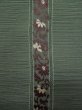 Photo5: L0518J Vintage Japanese Kimono Pale Grayish Green NAGOYA OBI sash Flower Silk. (5)