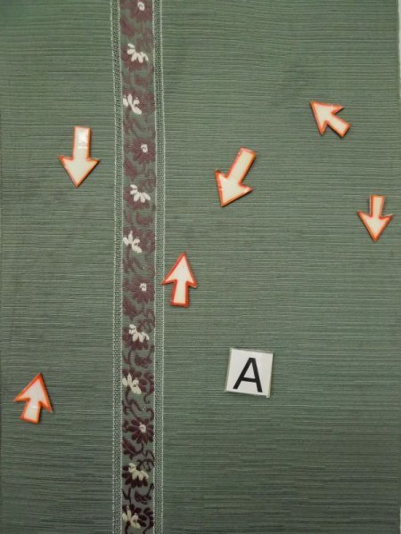 Photo10: L0518J Vintage Japanese Kimono Pale Grayish Green FUKURO NAGOYA Obi Flower Silk. (10)