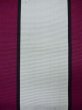 Photo5: L0518L Vintage Japanese Kimono Vivid Reddish Purple FUKURO NAGOYA Obi Stripes Silk. (5)