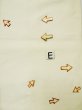 Photo15: L0518N Vintage Japanese Kimono   Off White FUKURO OBI sash Leaf Silk. (15)