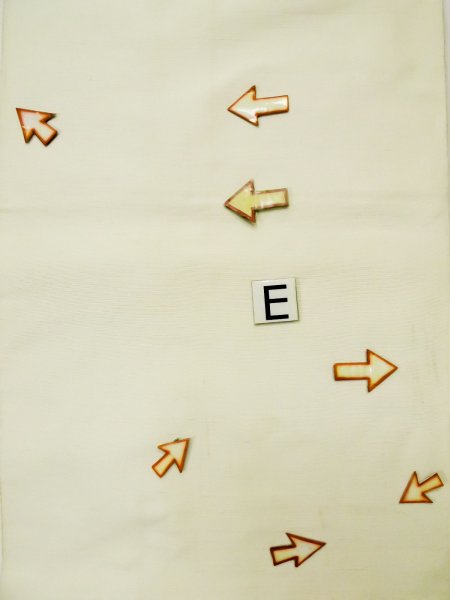 Photo15: L0518N Vintage Japanese Kimono   Off White FUKURO OBI sash Leaf Silk. (15)