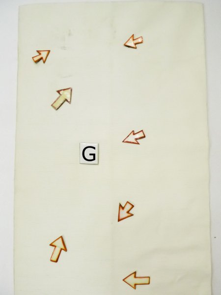 Photo17: L0518N Vintage Japanese Kimono   Off White FUKURO OBI sash Leaf Silk. (17)