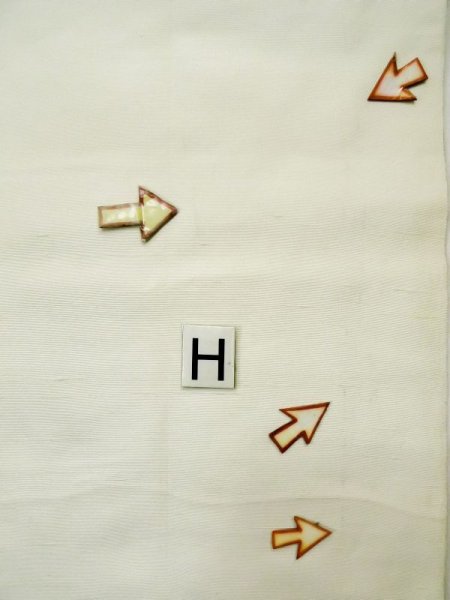 Photo18: L0518N Vintage Japanese Kimono   Off White FUKURO OBI sash Leaf Silk. (18)