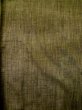 Photo4: L0519A Used Japanese womenGrayish Greenish Beige DOCHUGI outer coat / Silk. Stripes   (Grade B) (4)