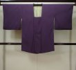 Photo1: L0519G Used Japanese women  Purple MICHIYUKI outer coat / Silk. Line There are hole and other damages.  (Grade D) (1)