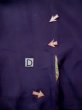 Photo16: L0519G Used Japanese women  Purple MICHIYUKI outer coat / Silk. Line There are hole and other damages.  (Grade D) (16)