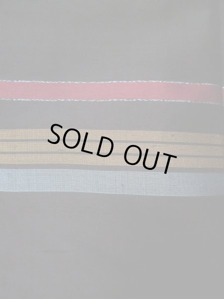 Photo5: L0519H Used Japanese women  Black MICHIYUKI outer coat / Silk. Stripes,   (Grade B) (5)