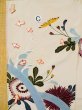 Photo21: L0519J Used Japanese women  Off White HOUMONGI formal / Silk. Flower, waterfall motif  (Grade C) (21)