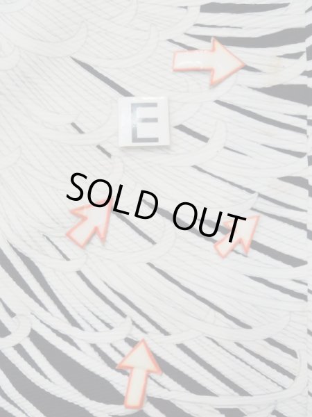 Photo21: L0519O Used Japanese women  Black HOUMONGI formal / Synthetic. Chrysanthemum There are stains all over.  (Grade D) (21)