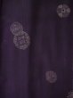 Photo4: L0525T Used Japanese womenDark  Purple HAORI short jacket / Silk. Dot,   (Grade D) (4)