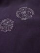 Photo9: L0525T Used Japanese womenDark  Purple HAORI short jacket / Silk. Dot,   (Grade D) (9)