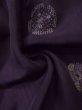 Photo12: L0525T Used Japanese womenDark  Purple HAORI short jacket / Silk. Dot,   (Grade D) (12)
