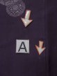 Photo13: L0525T Used Japanese womenDark  Purple HAORI short jacket / Silk. Dot,   (Grade D) (13)