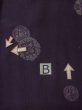 Photo14: L0525T Used Japanese womenDark  Purple HAORI short jacket / Silk. Dot,   (Grade D) (14)