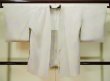 Photo1: L0616L Used Japanese women Pale Gray DOCHUGI outer coat / Silk. Court carriage   (Grade C) (1)