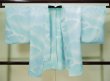 Photo1: L0616M Used Japanese women  Light Blue JUBAN undergarment / Synthetic.  a half juban  (Grade C) (1)