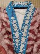 Photo3: L0616N Used Japanese women  Brown JUBAN undergarment / Silk. Peony, a half juban with collar  (Grade D) (3)