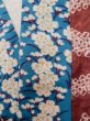 Photo5: L0616N Used Japanese women  Brown JUBAN undergarment / Silk. Peony, a half juban with collar  (Grade D) (5)