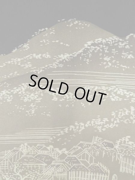 Photo5: L0616U Used Japanese men  Black HAORI short jacket / Silk.    (Grade B) (5)