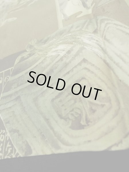 Photo12: L0616U Used Japanese men  Black HAORI short jacket / Silk.    (Grade B) (12)