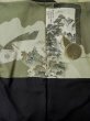 Photo4: L0616W Used Japanese men Brownish Black HAORI short jacket / Wool.    (Grade C) (4)
