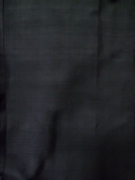 Photo11: L0616X Used Japanese men  Black HAORI short jacket / Silk.    (Grade D) (11)