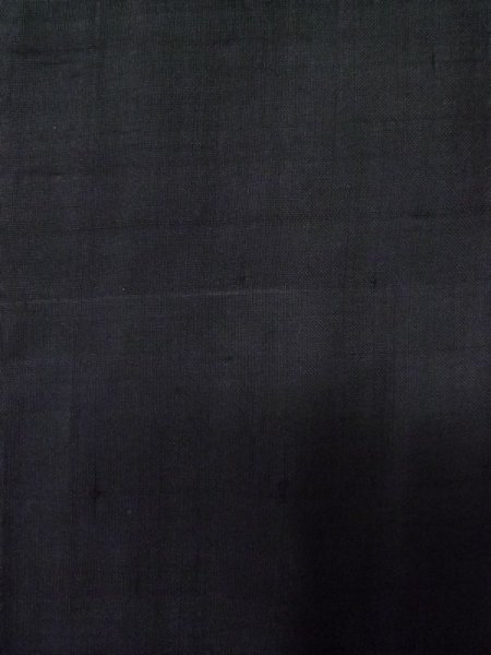 Photo13: L0616X Used Japanese men  Black HAORI short jacket / Silk.    (Grade D) (13)