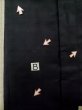 Photo21: L0616X Used Japanese men  Black HAORI short jacket / Silk.    (Grade D) (21)