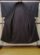 Photo2: L0630R Used Japanese men  Black Men's Kimono / Silk.    (Grade B) (2)