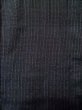 Photo4: L0630Y Used Japanese men  Black Men's Kimono / Silk. Stripes   (Grade D) (4)