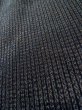 Photo7: L0630Y Used Japanese men  Black Men's Kimono / Silk. Stripes   (Grade D) (7)