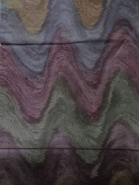 Photo2: L0706C Vintage Japanese Kimono Pale Dark Multi Color NAGOYA OBI sash Mountain Silk. (Grade A) (2)