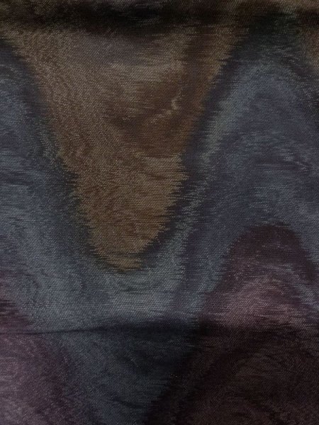 Photo4: L0706C Vintage Japanese Kimono Pale Dark Multi Color NAGOYA OBI sash Mountain Silk. (Grade A) (4)